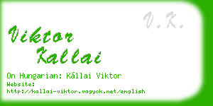 viktor kallai business card