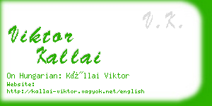 viktor kallai business card